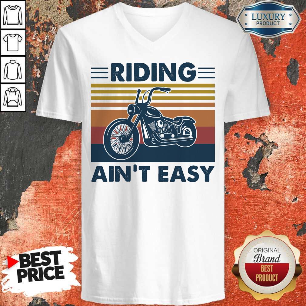 Nice Riding Ain't Easy Bike Vintage Retro Shirt - Image 4