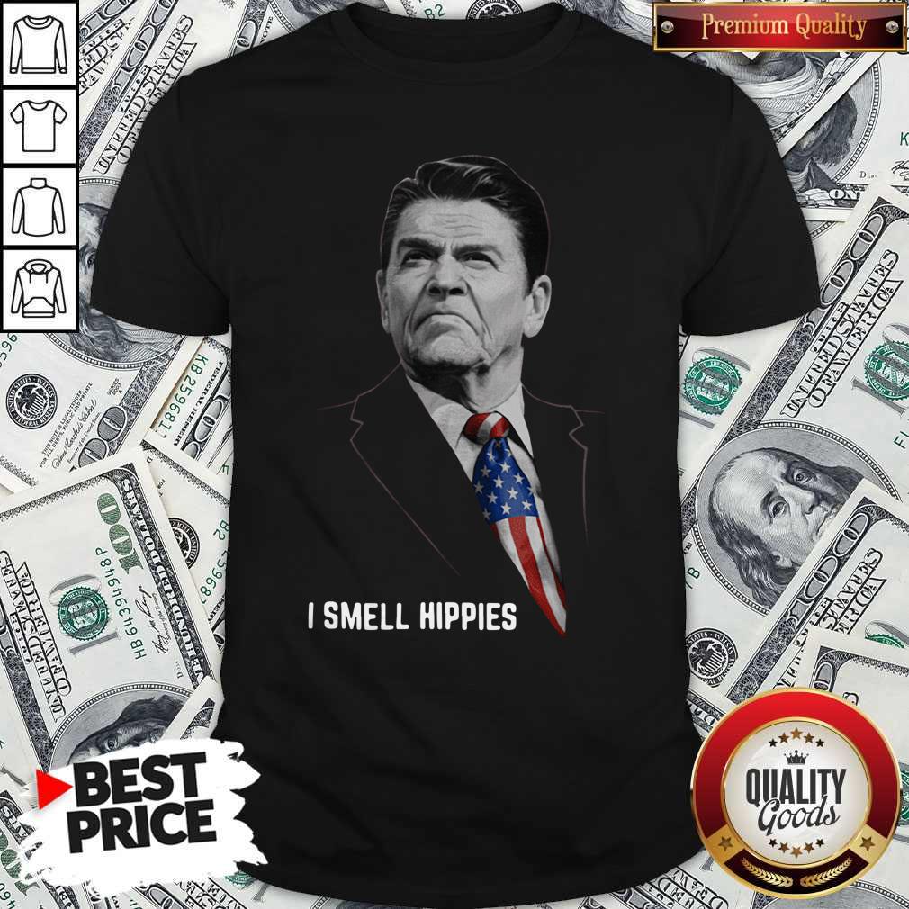 Nice Ronald Reagan I Smell Hippies Shirt
