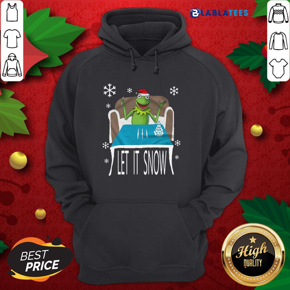 Nice Santa Frog Let It Snow Christmas Shirt - Image 3