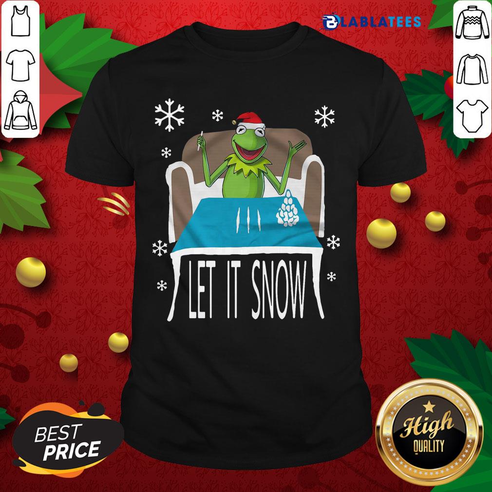 Nice Santa Frog Let It Snow Christmas Shirt