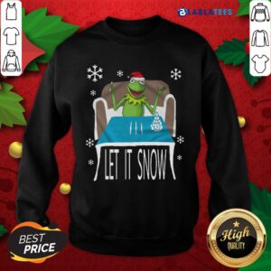 Alternative view of Nice Santa Frog Let It Snow Christmas Shirt