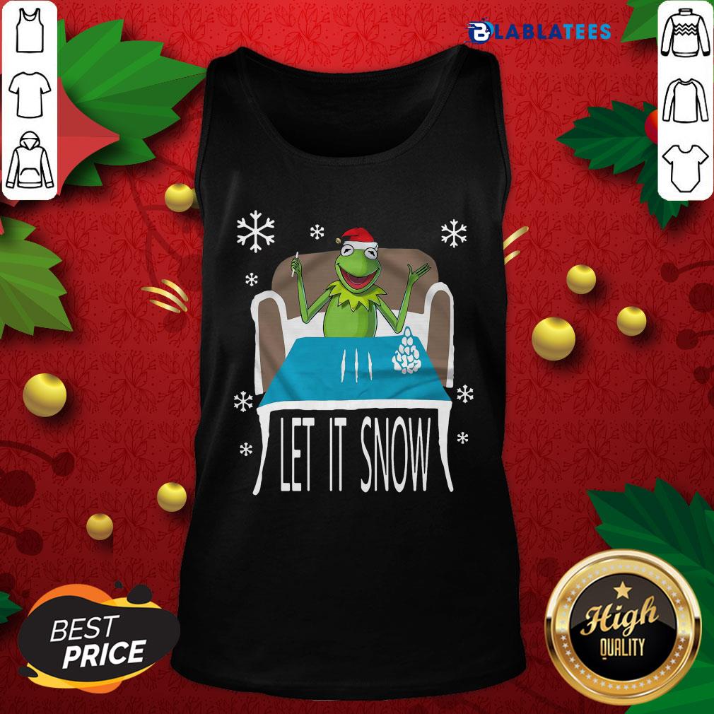 Nice Santa Frog Let It Snow Christmas Shirt - Image 5