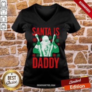 Alternative view of Nice Santa Is Daddy Ugly Christmas Shirt