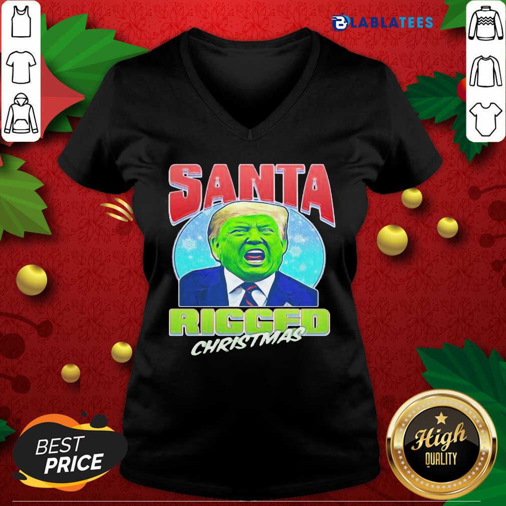 Nice Santa Ricced Christmas Donald Trump Election Shirt - Image 3