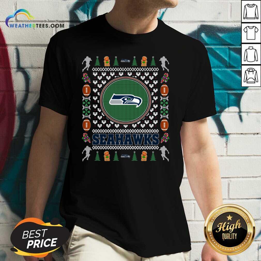 Nice Seattle Seahawks Merry Christmas Shirt - Image 2
