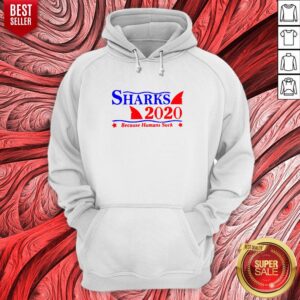 Alternative view of Nice Sharks 2020 Because Humans Suck Shirt