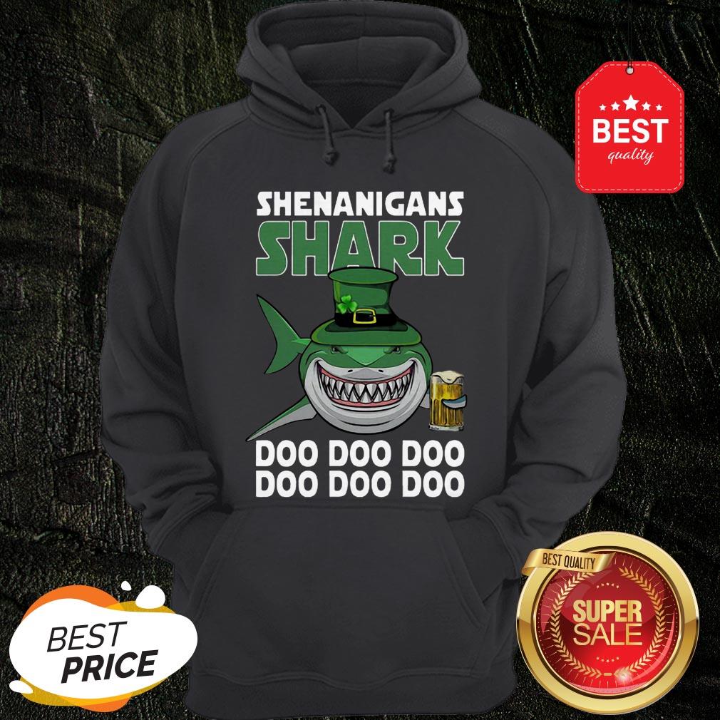 Nice Shenanigans Shark Doo Doo Doo St Patrick’s Day Shirt - Image 2