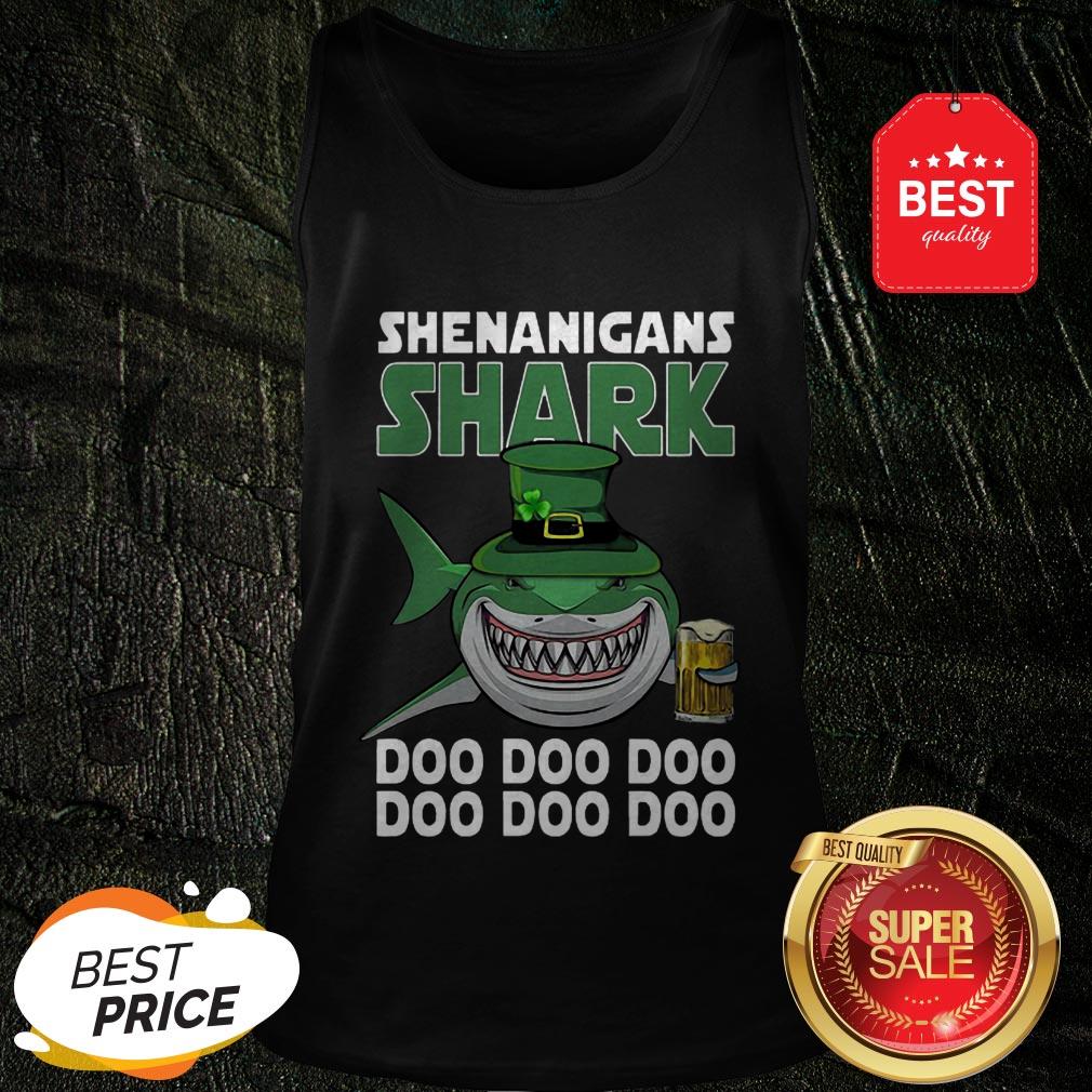 Nice Shenanigans Shark Doo Doo Doo St Patrick’s Day Shirt - Image 4