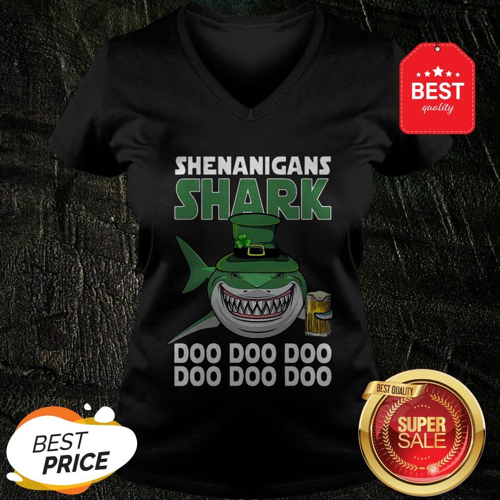 Nice Shenanigans Shark Doo Doo Doo St Patrick’s Day Shirt - Image 3