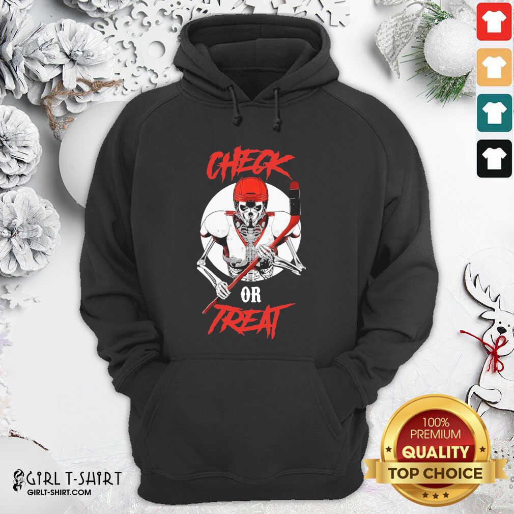 Nice Skeleton Hockey Check Or Treat Shirt - Image 5