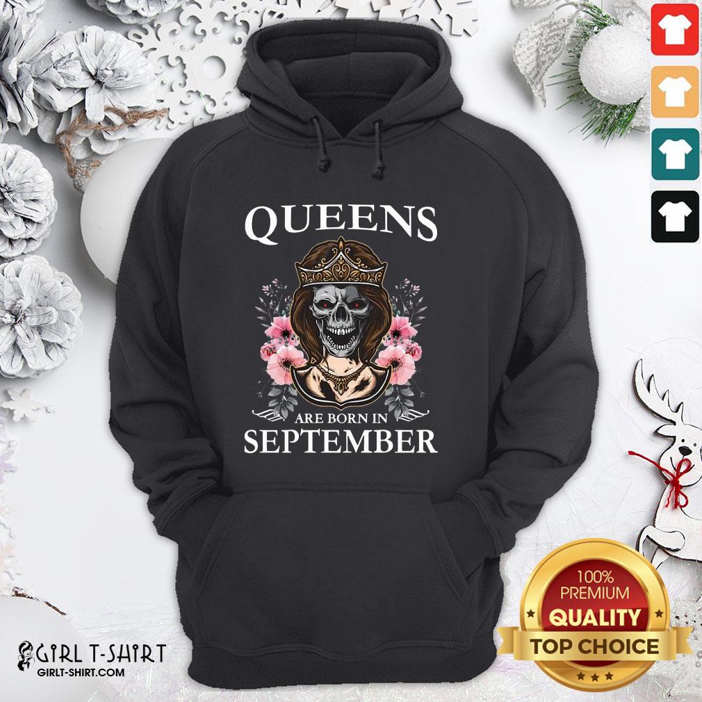 Nice Skull Queens Are Born In September Shirt - Image 2