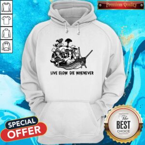 Alternative view of Nice Skull Snail Mushroom Live Slow Die Whenever Shirt