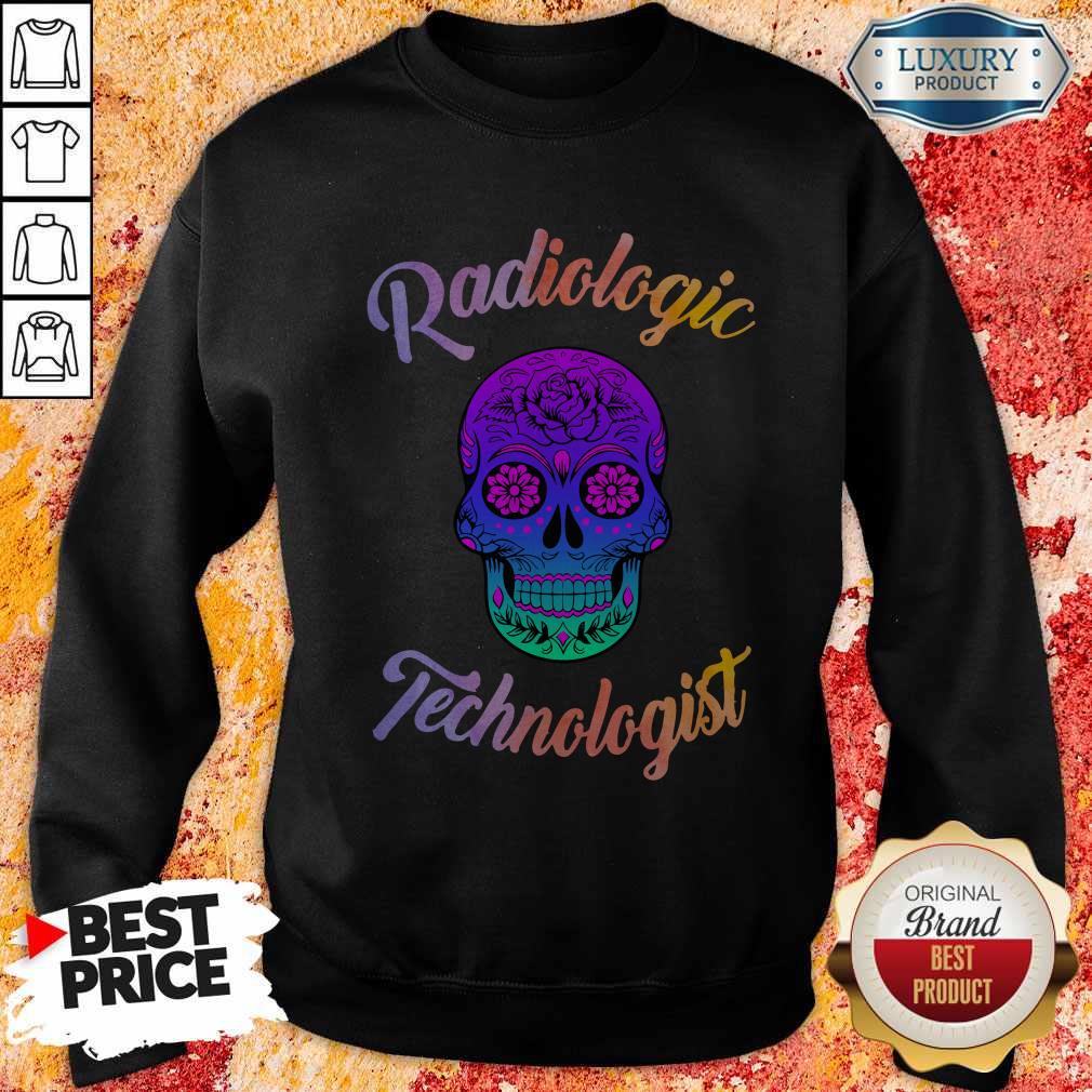 Nice Skull Tattoo Floral Radiologic Technologist Shirt - Image 5
