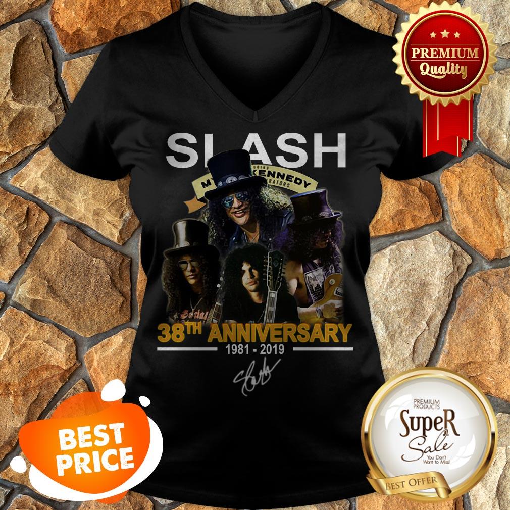 Nice Slash 38th Anniversary 1981 2019 Signature Myles Kennedy Shirt - Image 2