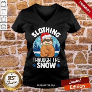 Alternative view of Nice Slothing Through The Snow Christmas Shirt