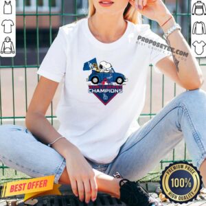 Alternative view of Nice Snoopy And Woodstock Los Angeles Dodgers 2020 World Series Champions Shirt