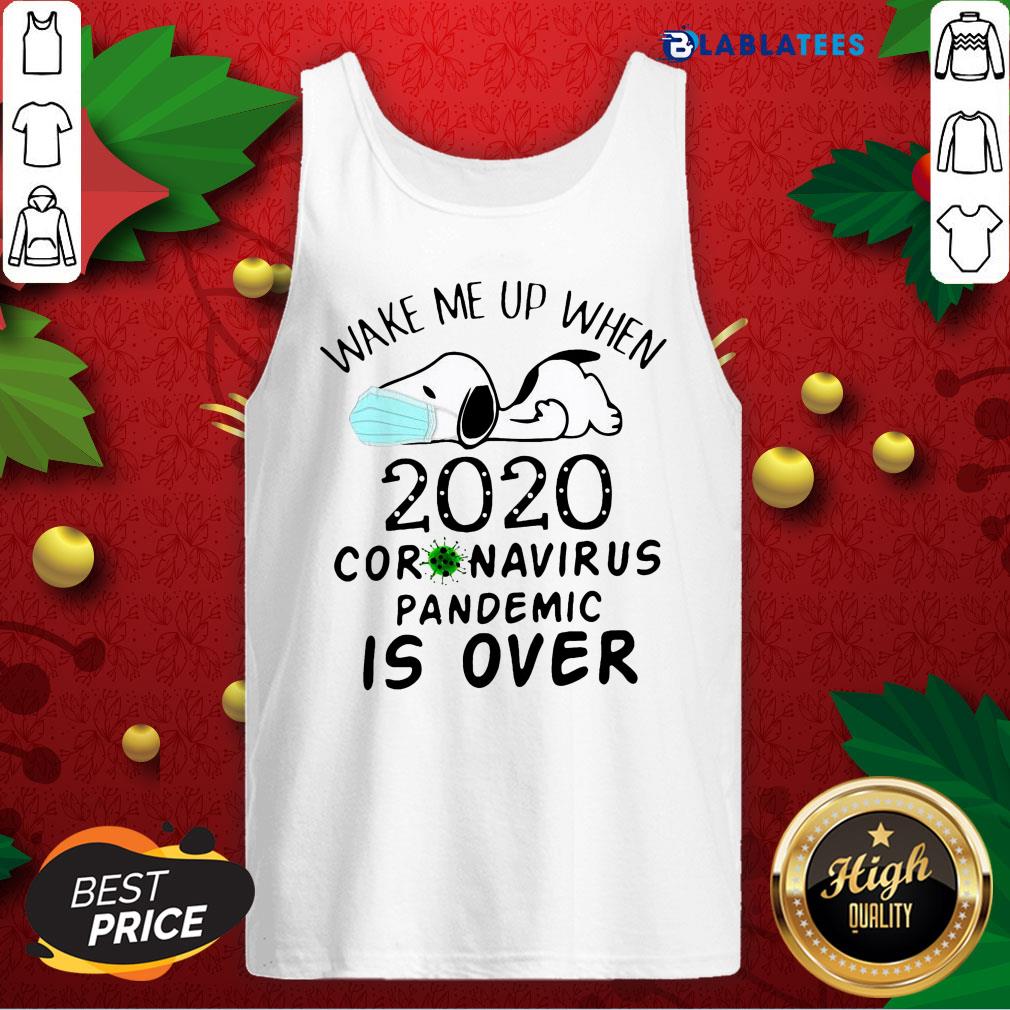 Nice Snoopy Face Mask Wake Me Up When 2020 Coronavirus Pandemic Is Over Shirt - Image 5