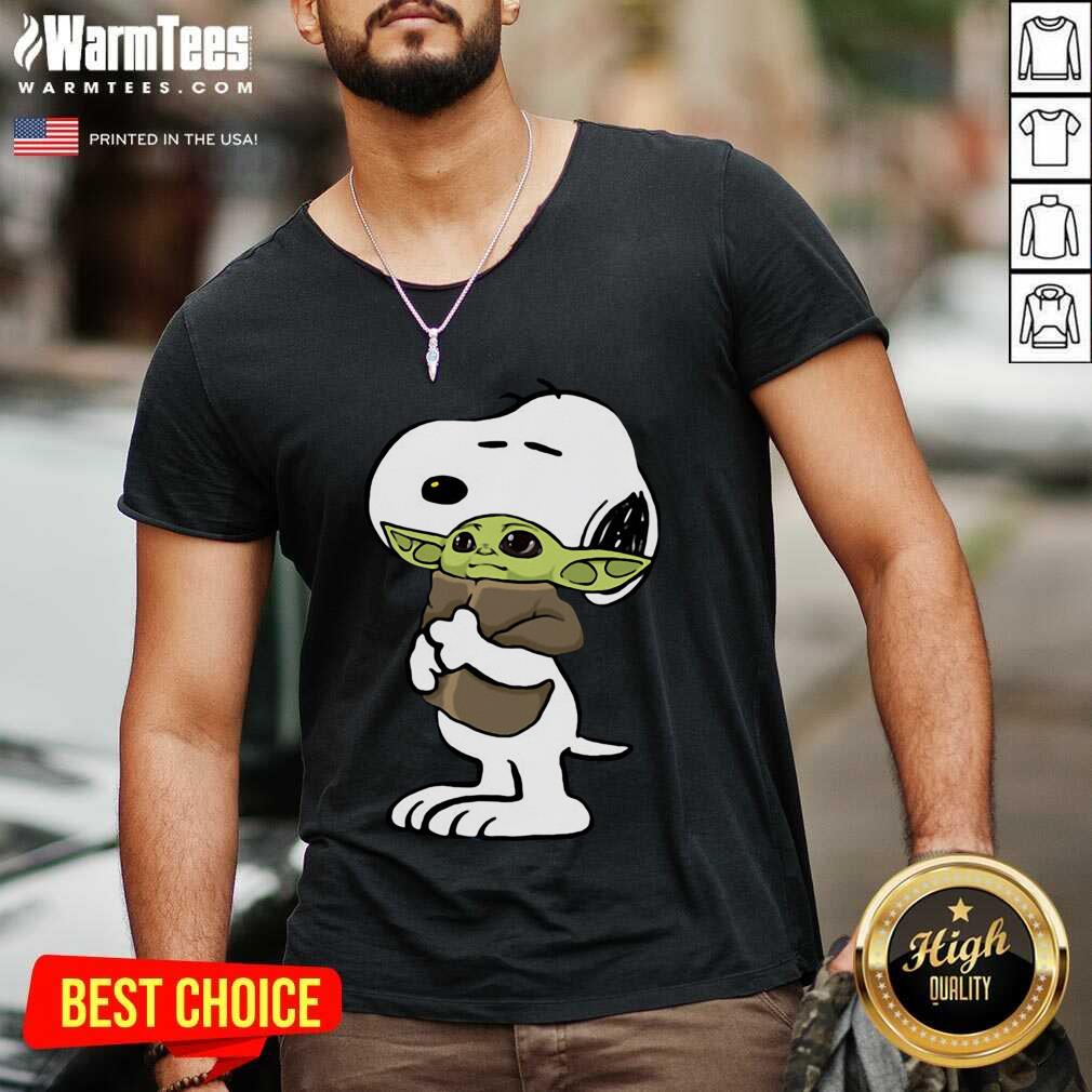 Nice Snoopy Hug Baby Yoda Shirt - Image 5