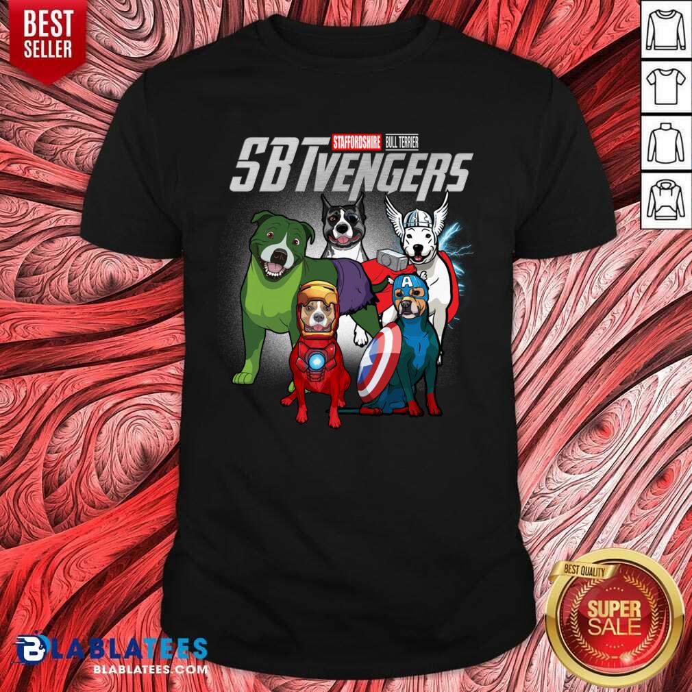 Nice Staffordshire Bull Terrier Marvel Avengers SBTvengers Shirt