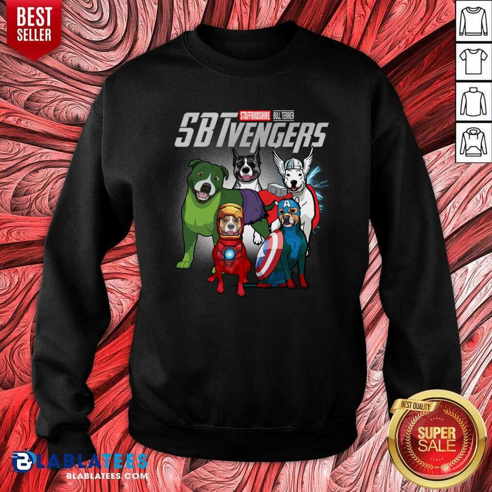 Nice Staffordshire Bull Terrier Marvel Avengers SBTvengers Shirt - Image 4