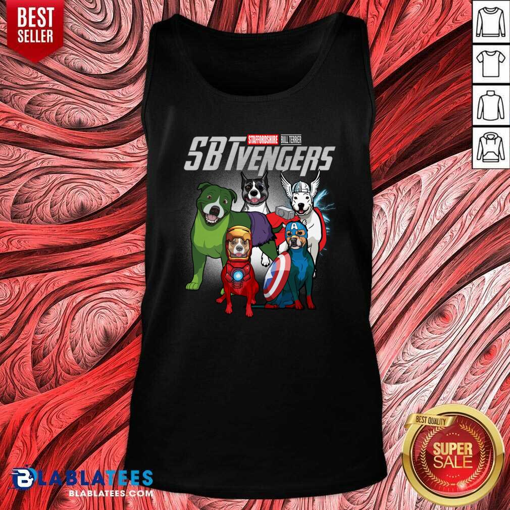 Nice Staffordshire Bull Terrier Marvel Avengers SBTvengers Shirt - Image 3