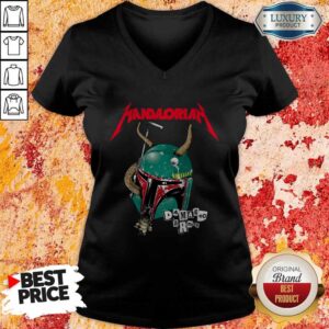 Alternative view of Nice Star Wars Metallica Mandalorian Damaged Armor Shirt