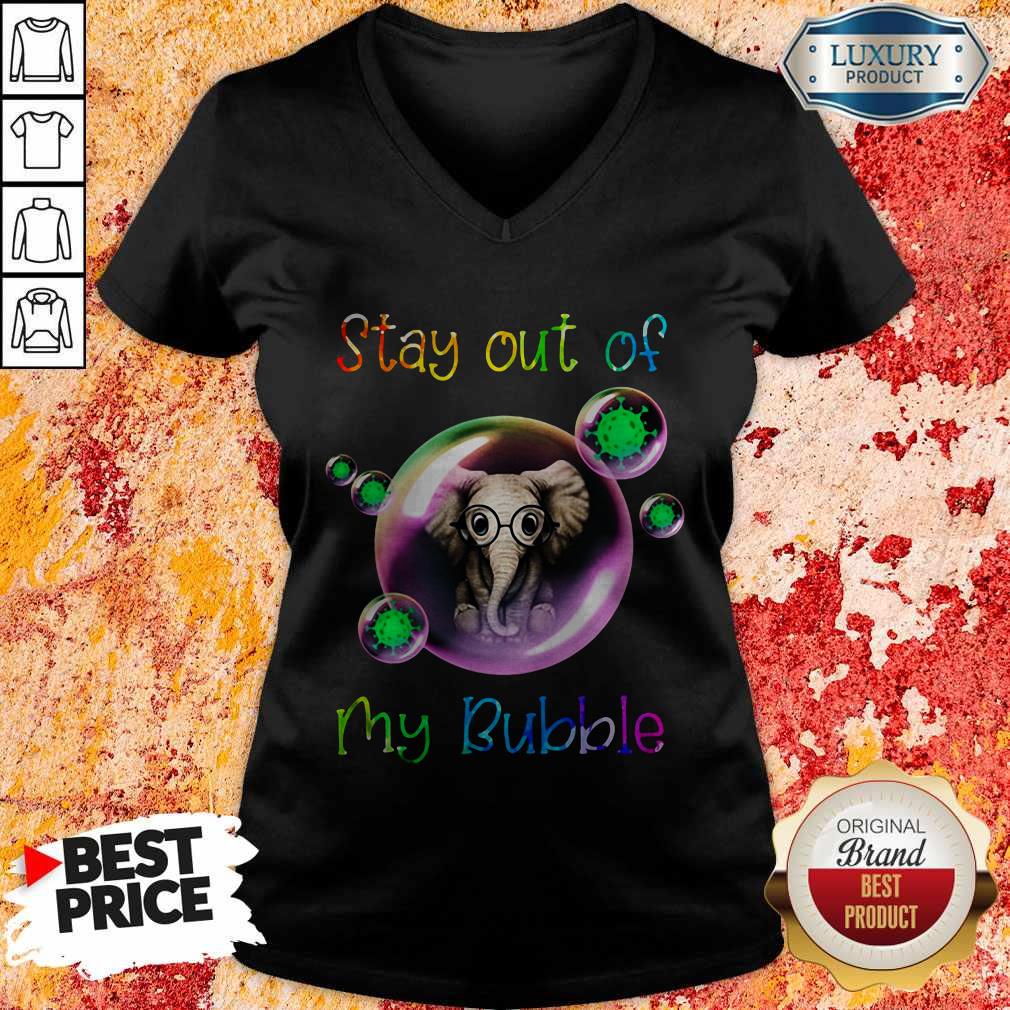 Nice Stay Out My Bubble Coronavirus Elephant Shirt - Image 3