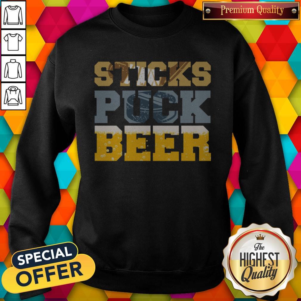 Nice Sticks Puck Beer Shirt - Image 5