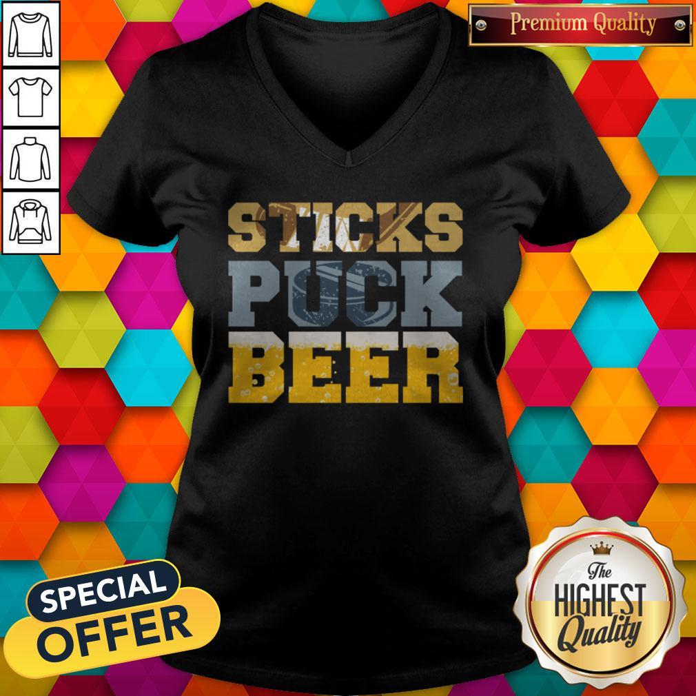 Nice Sticks Puck Beer Shirt - Image 3
