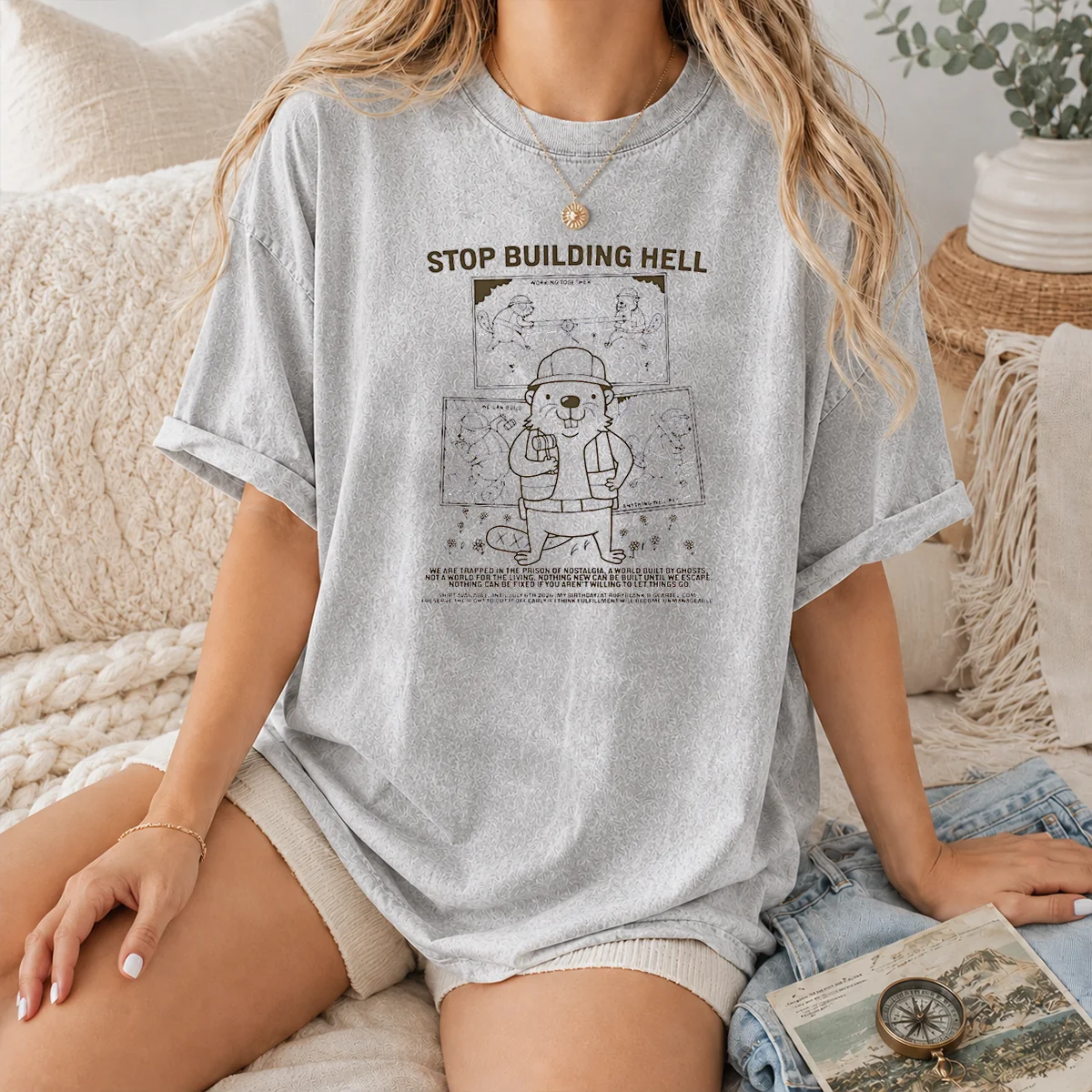 Nice Stop Building Hell Working Together We Can Build Anything We Like Beaver Shirt - Image 8