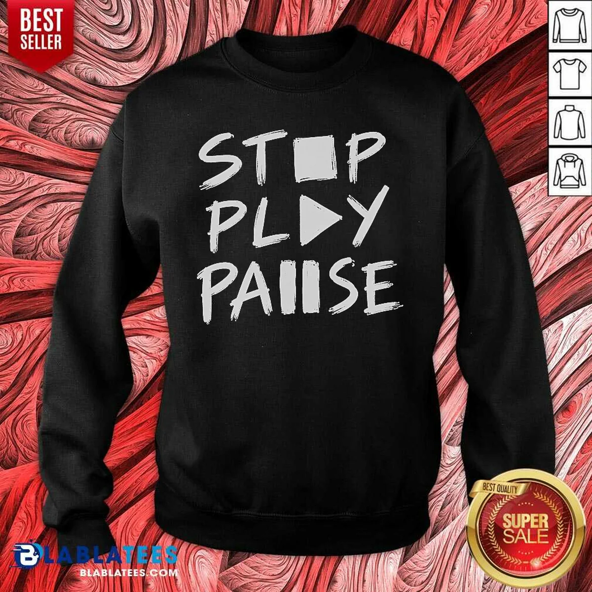 Nice Stop Play Pause Shirt - Image 4