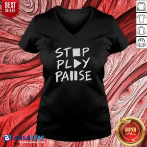 Alternative view of Nice Stop Play Pause Shirt