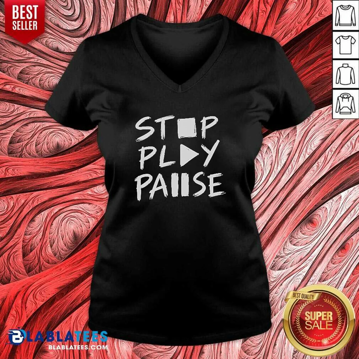 Nice Stop Play Pause Shirt - Image 2