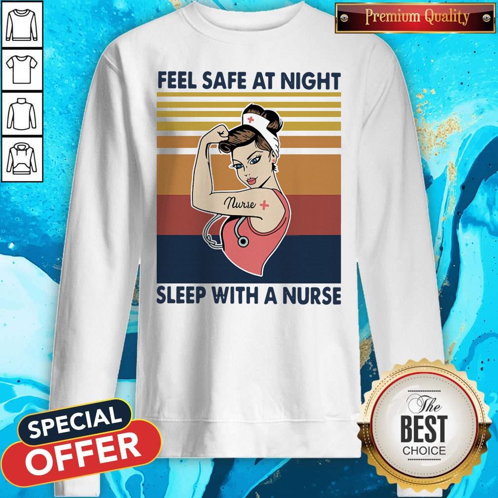 Nice Strong Nurse Woman Feel Safe At Night Sleep With A Nurse Vintage Shirt - Image 4
