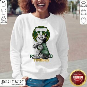 Alternative view of Nice Tattoo Cat I love Portland Timbers Shirt