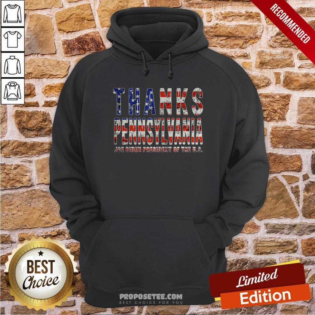 Nice Thanks Pennsylvania Joe Biden President Of The Us American Flag Shirt - Image 2
