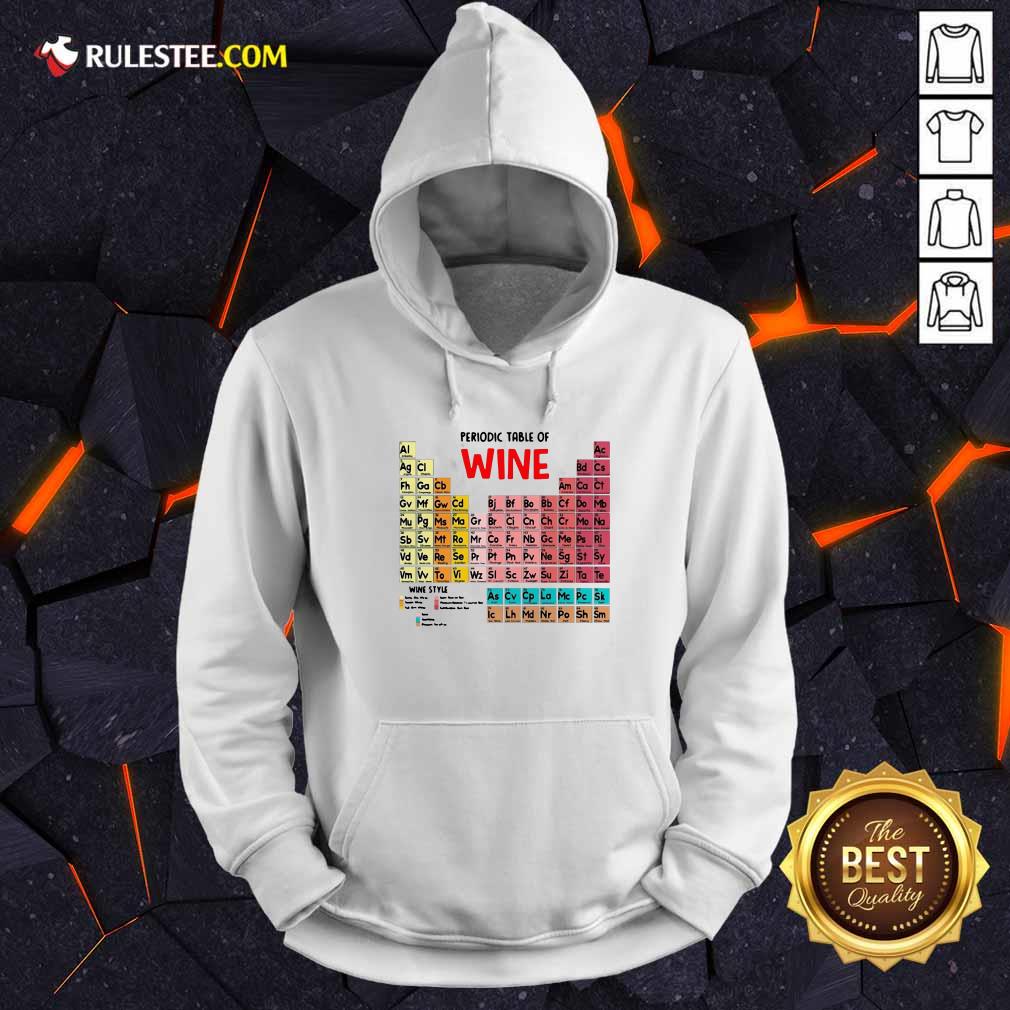 Nice The Chemistry Periodic Table Of Wine Shirt - Image 2