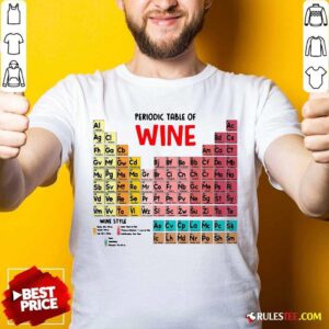 Nice The Chemistry Periodic Table Of Wine Shirt
