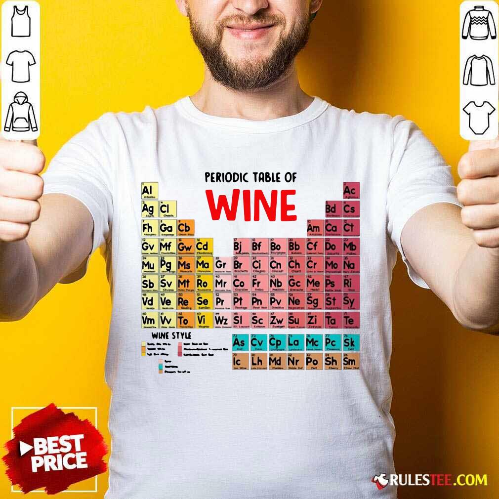 Nice The Chemistry Periodic Table Of Wine Shirt