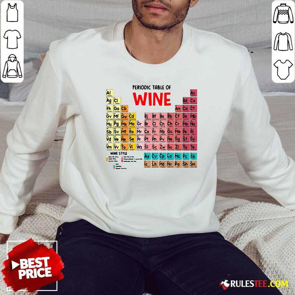 Nice The Chemistry Periodic Table Of Wine Shirt - Image 5