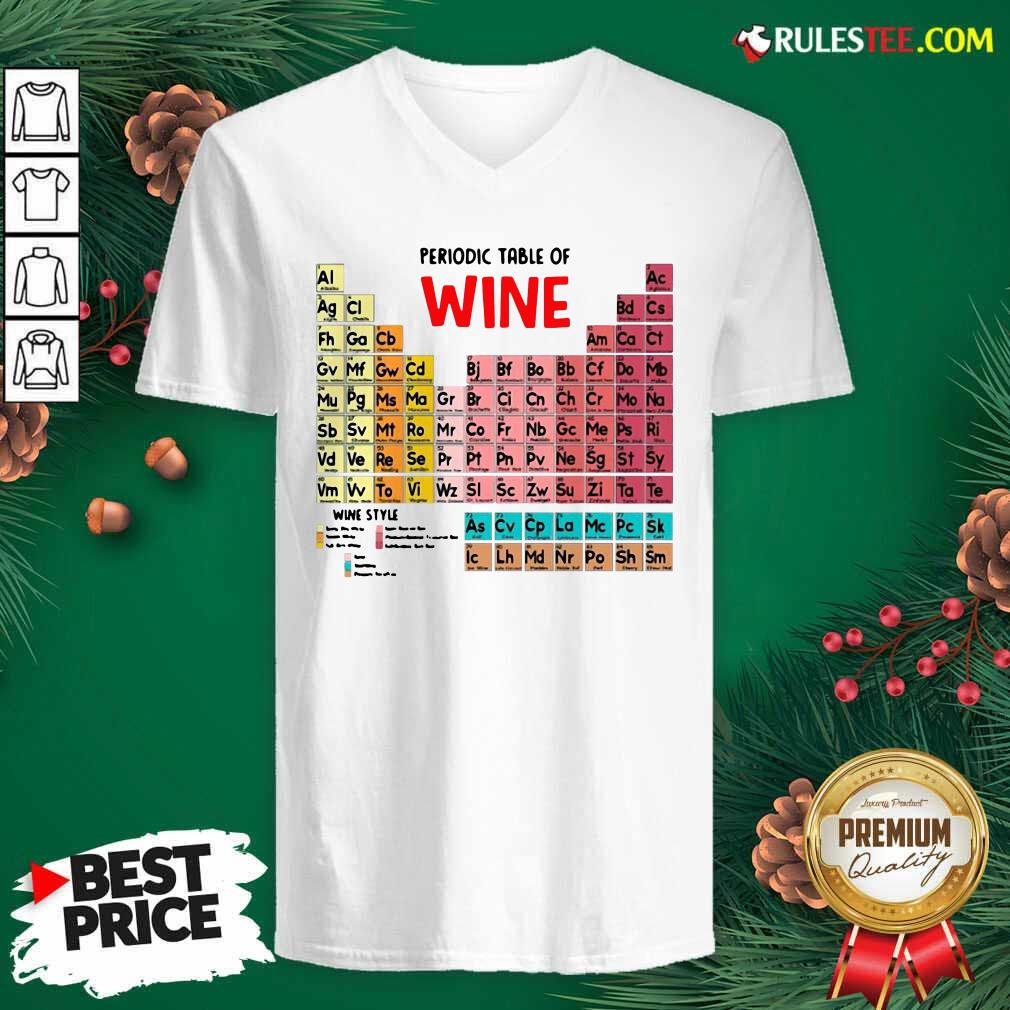 Nice The Chemistry Periodic Table Of Wine Shirt - Image 3