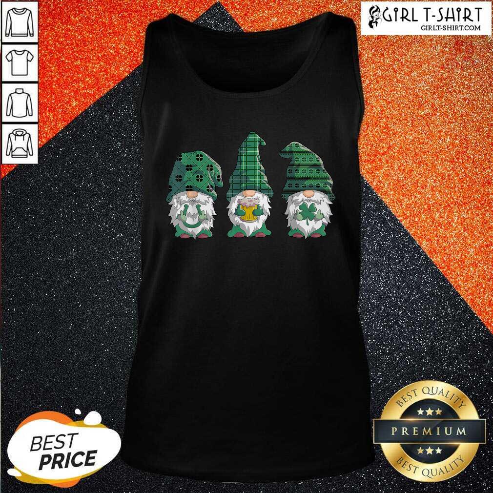 Nice Three Gnomes Patricks Day Lucky Beer Shirt - Image 3