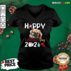 Alternative view of Nice Tibetan Spaniel Happy Valentines Day With Toilet Paper 2021 Shirt