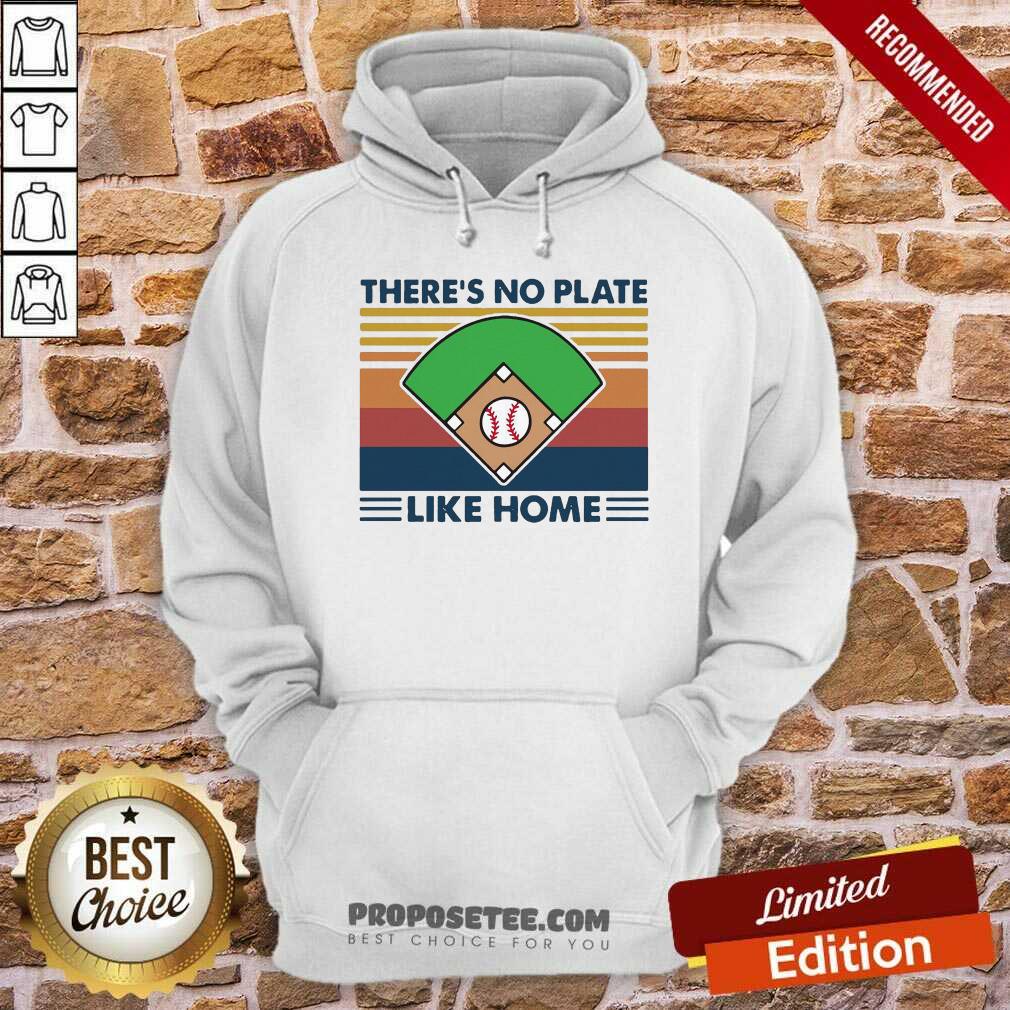 Nice Vintage Retro There’s No Plate Like Home Baseball Shirt - Image 2