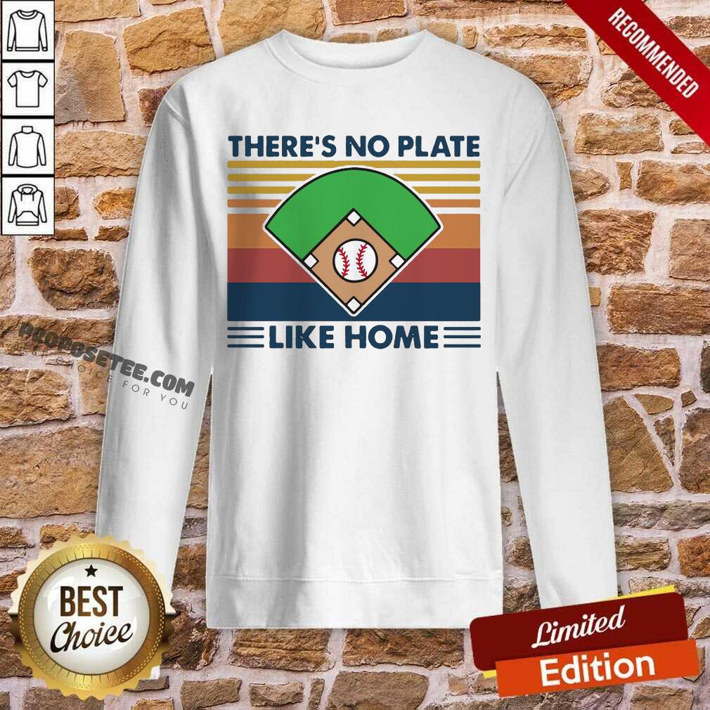 Nice Vintage Retro There’s No Plate Like Home Baseball Shirt - Image 5
