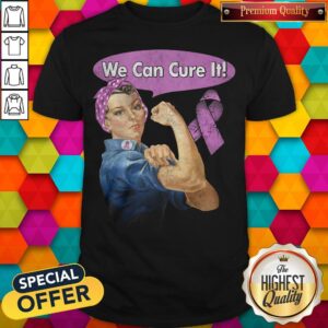Nice We Can Cure It Strong Girl Breast Cancer Awareness Shirt