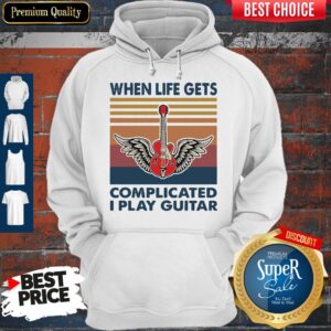 Alternative view of Nice When Life Gets Complicated I Play Guitar Vintage Shirt