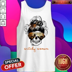 Alternative view of Nice Witchy Woman Skull Girl Halloween Shirt