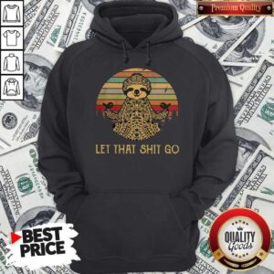 Alternative view of Nice Yoga Sloth Let That Shit Go Vintage Shirt