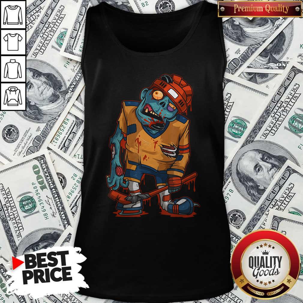 Nice Zombie Ice Hockey Player Halloween Trick Or Treating Shirt - Image 4